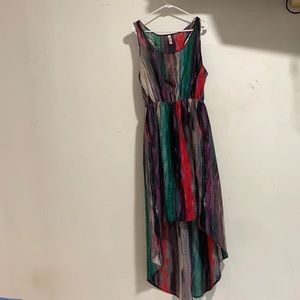xhilaration rainbow high low dress size XXL